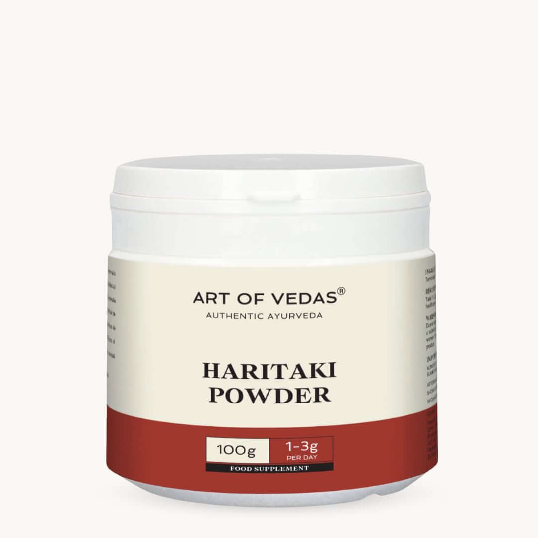 Art of Vedas Haritaki Powder 100g - Ayurvedic Food Supplement for Digestive Health and Detoxification