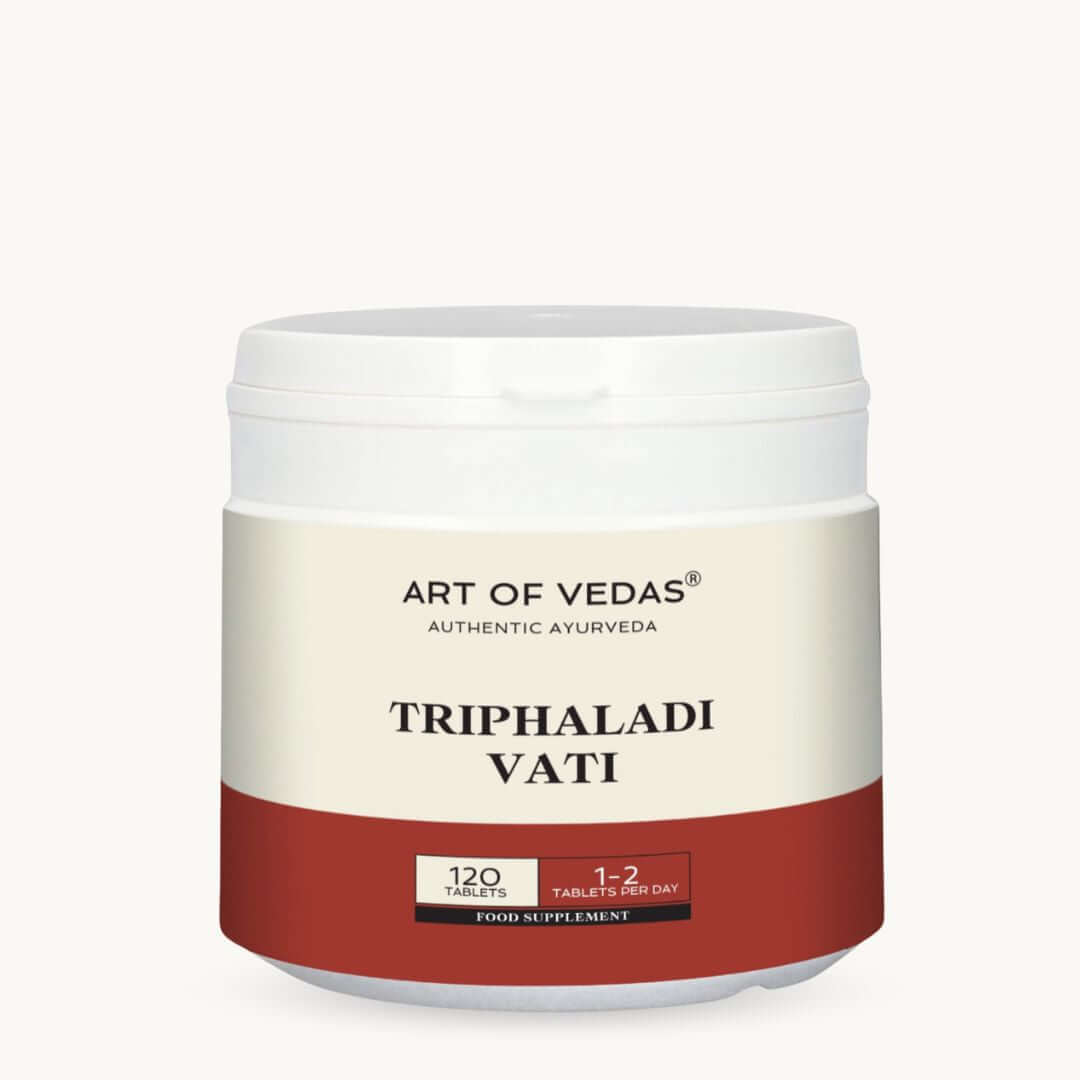 Art of Vedas Triphaladi Vati 120 Tablets - Ayurvedic Food Supplement for Digestive Health and Detoxification