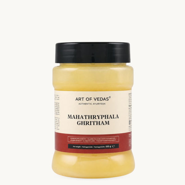 Art of Vedas Maha Triphala Ghritham, klassisk ayurvedisk ghee: Amla, Haritaki, gedemælk. Glas à 150 g